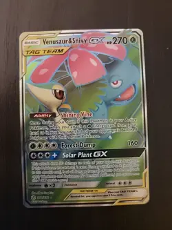 Pokemon Venusaur & Snivy GX 1/236 Sm-Cosmic Eclipse Ultra Rare Holo Card NM - Image 1