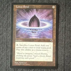 Magic: The Gathering Lotus Petal Tempest Common Artifact Card 1997 English - Image 1