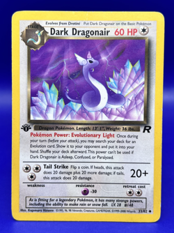 Pokemon Card Team Rocket 1st Edition Dark Dragonair Uncommon 33/82 HP/ DMG - Image 1