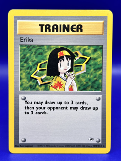 Pokemon Card Gym Heroes Erika Trainer Rare Non-Holo 100/132 LP - Image 1