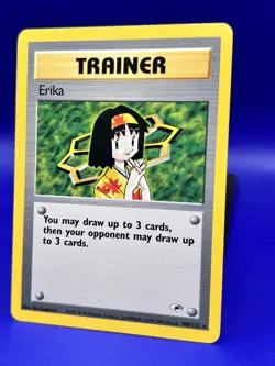 Pokemon Card Gym Heroes Erika Trainer Rare Non-Holo 100/132 LP - Image 2