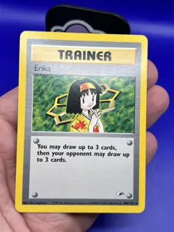 Pokemon Card Gym Heroes Erika Trainer Rare Non-Holo 100/132 LP - Image 3