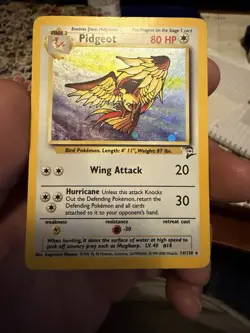 Pokemon Pidgeot TCG Base Set 2 Holo Unlimited Rare Card 14/130 - Image 1