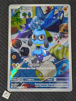 Riolu 215/198 Scarlet Violet Base Set Illustration Rare Pokemon TCG NM - Image 1