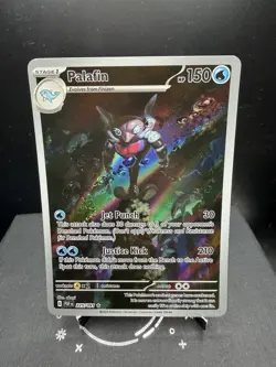 Pokemon TCG SV Paldean Fates Palafin 225/091 Illustration Rare Full Art Holo NM! - Image 1