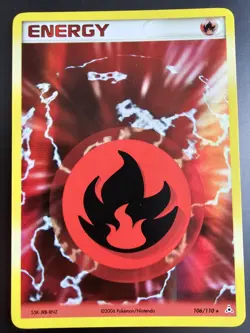Fire Energy Holo Rare 106/110 EX Holon Phantoms 2006 Pokemon TCG LP - Image 1