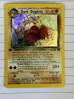 Pokemon Team Rocket Dark Dugtrio Holo Rare 6/82 1st Edition NEAR MINT!!! - Image 1