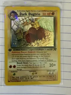 Pokemon Team Rocket Dark Dugtrio Holo Rare 6/82 1st Edition NEAR MINT!!! - Image 2