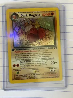 Pokemon Team Rocket Dark Dugtrio Holo Rare 6/82 1st Edition NEAR MINT!!! - Image 3