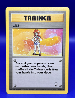 Pokemon Card Base Set 2 Unlimited Rare Lass 104/130 MP+ - Image 1