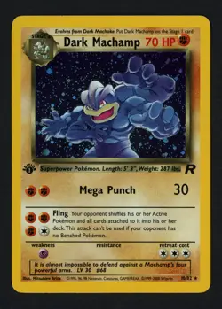 Dark Machamp 10/82 Team Rocket 1st Edition Holofoil Rare Pokemon TCG - Image 1