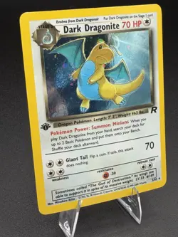 Pokemon TCG Dark Dragonite 1st Edition Team Rocket Holo Rare #5/82 NM- - Image 3