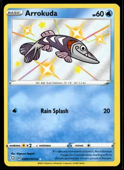 2021 TCG Pokemon Arrokuda SV031/SV122 Holo Shining Fates Shiny Vault - Image 1