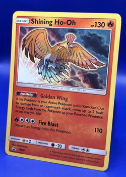 2017 Pokemon Card Shining Ho-OH SM70 Shining Legends Black Star Promo Shiny LP - Image 2