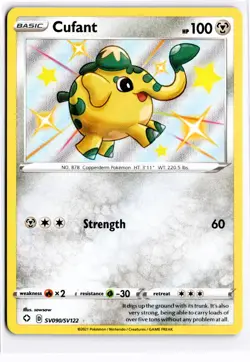 2021 TCG Pokemon #SV090 Cufant SV090/SV122 Holo Shining Fates Shiny Vault - Image 1