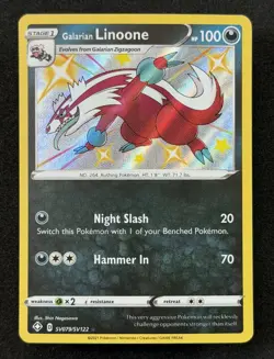 2021 TCG Pokemon #SV079/SV122 Galarian Linoone Holo Shining Fates Shiny Vault - Image 2