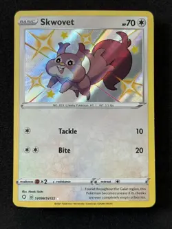 2021 TCG Pokemon #SV099/SV122 Skwovet Holo Shining Fates Shiny Vault - Image 2