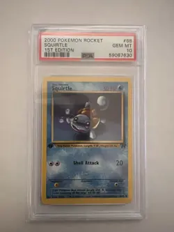 2000 Pokemon Team Rocket 1st Edition Squirtle #68 PSA 10 Gem Mint Fresh Grade - Image 1