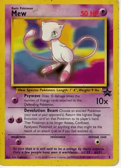 Damaged Pokemon TCG Mew Black Star Promo 8 Nonfoil - Image 1