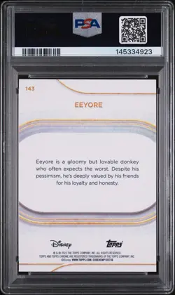 PSA 8 2025 Topps Chrome Disney #143 Eeyore Purple Wave /75 Winnie The Pooh - Image 2