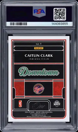 2024 Panini WNBA Rookie Royalty Basketball Caitlin Clark #1 RC Downtown PSA 10 - Image 2