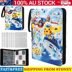 For Pokemon Zip Trading Card Packs Binder Folder Holds 900 Cards Album Book Case - Image 1