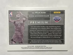 2019-20 Panini One and One NICKEIL ALEXANDER-WALKER /49 RC 3-Color RPA #PRJA-NAW - Image 5