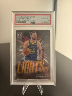 2024 PANINI DONRUSS OPTIC LIGHTS OUT GOLD FAST BREAK STEPHEN CURRY 10/10 PSA 10 - Image 1