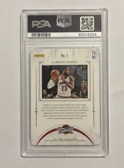 2016-17 Panini Excalibur - Jousting Left LeBron James #1 PSA 9 Cavaliers/Lakers - Image 2