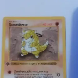 MP Pokemon Card - Sandshrew 1st Edition Base Set (Shadowless) 62/102 Common - Image 2