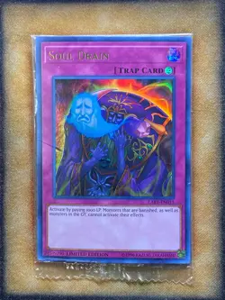 Yugioh Soul Drain LART-EN011 Ultra Rare Lost Art Promo Limited Edition MP - Image 1