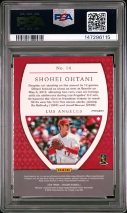 2018 Panini Chronicles - Crusade Shohei Ohtani #14 Holo Prizm (RC) - Image 2