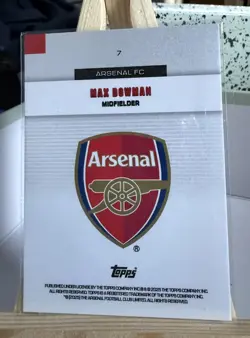 Max Dowman RC Card Topps Arsenal Team Set 2025/2026 Base Halo Variation - Image 2