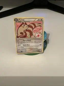 Pokemon TCG Furret Heartgold Soulsilver 21/123 Regular Rare LP - Image 1