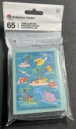 New Sealed Sunny Sea Card Sleeves Pokemon Center 65 Ct Sleeves - Image 2