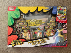 Pokemon TCG Ascended Heroes Premium Poster Collection Mega Lucario EX 10 Booster - Image 1