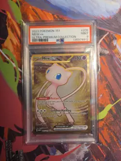 2023 POKEMON MEW EN-151 HYPER RARE #205 MEW EX PSA 9 MINT WOW Look - Image 1
