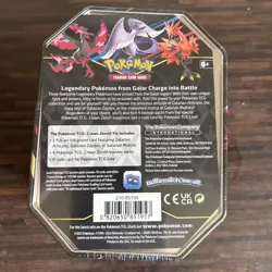 Pokemon TCG Crown Zenith Galarian Zapdos Tin New Sealed 4-Pack with Promo - Image 3