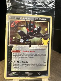 Pokemon TCG Greninja Gold Star SWSH144 25th Celebrations Promo Card - Image 1