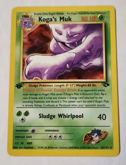 Koga's Muk - 26/132 - Pokemon Gym Challenge 1st Edition Rare Card WOTC - Image 1