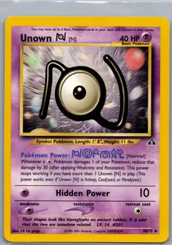 Unown [N] 50/75 Non Holo Neo Discovery - Pokemon Card - LP - Image 1