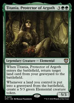 Titania, Protector of Argoth Commander Outlaws of Thunder Junction M #210 NM - Image 1