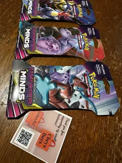 Pokemon TCG Sun and Moon Unified Minds Sleeved Booster Pack X4 - Image 3