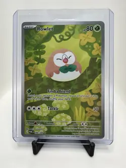 Mega Evolution: Perfect Order Rowlet 90/88 Illustration Rare Pokemon Card - NM - Image 1