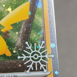 Pokemon - Pikachu Swirl & Holo Bleed 025/165 Snowflake Stamp Cosmo Holo NM 🍥🩸 - Image 2