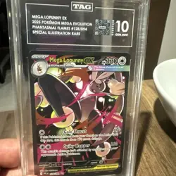 Mega Lopunny EX Pokemon Mega Evolution Phantasmal Flames 128/094 SIR TAG 10 - Image 1