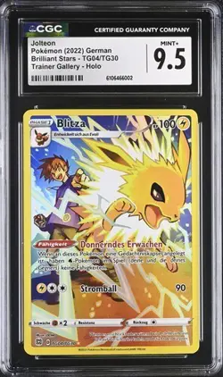 Pokemon Jolteon Full Art Holo Blitza DE TG04/TG30 Brilliant Stars No PSA CGG 9.5 - Image 1
