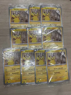 10 x TCG Pokemon Pikachu at the Natural History Museum Sealed Jumbo Promo 2026 - Image 1