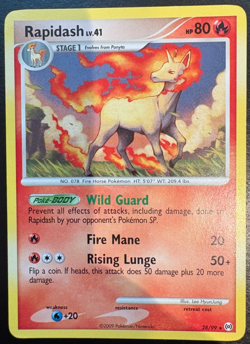 Pokemon TCG Rapidash 28/99 Platinum Arceus Regular Rare LP - Image 1