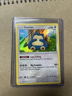 Pokemon Snorlax Holo Rare Sm-Unbroken Bonds 158/214 HP150 Lazy Eating Ability - Image 2